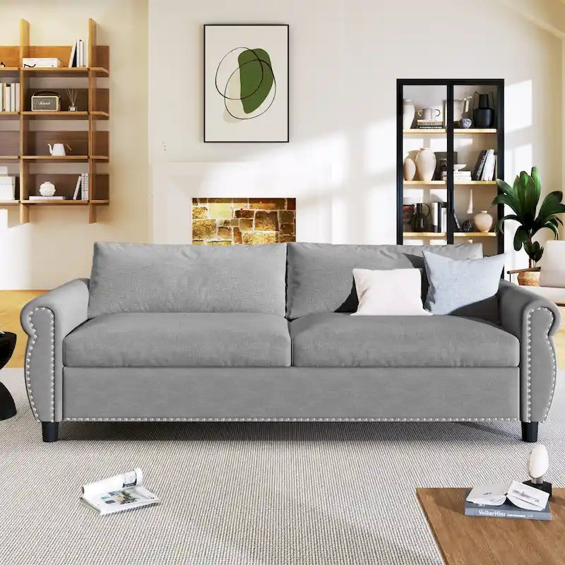 80.7 Pull-Out Sleeper Sofa Bed with Foam Mattress