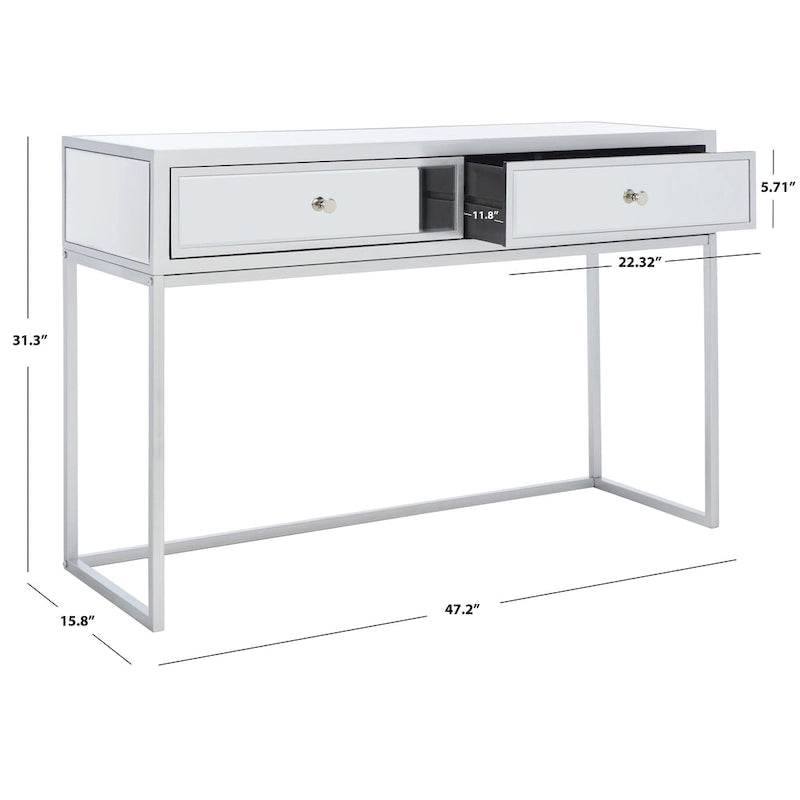 SAFAVIEH Ethyle 2-Drawer Mirrored Desk