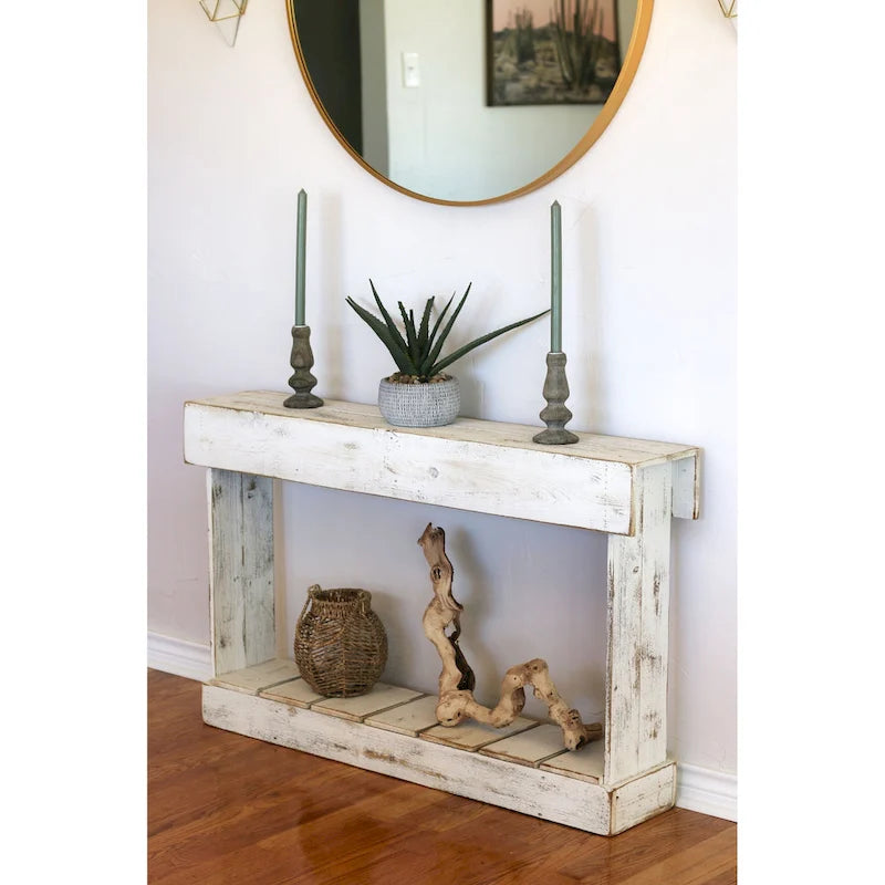 White 46 Slatted Skinny