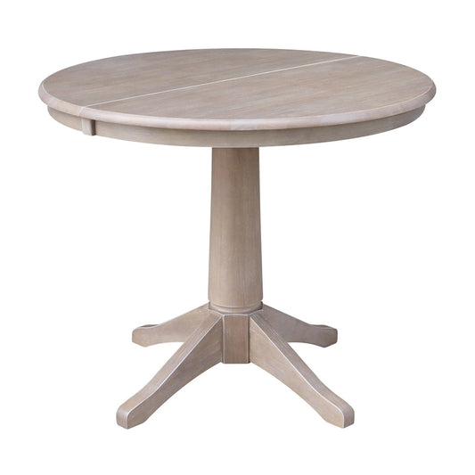 36 Round Extension Dining Table with X-Back Chairs