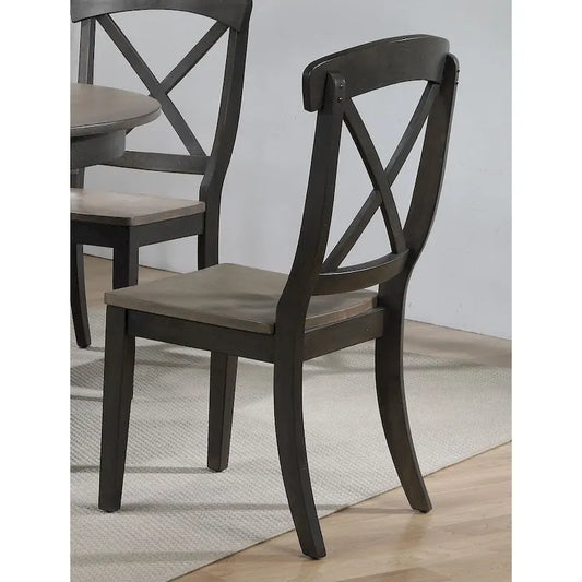 Antique Grey ransitional X-Back Dining Chair