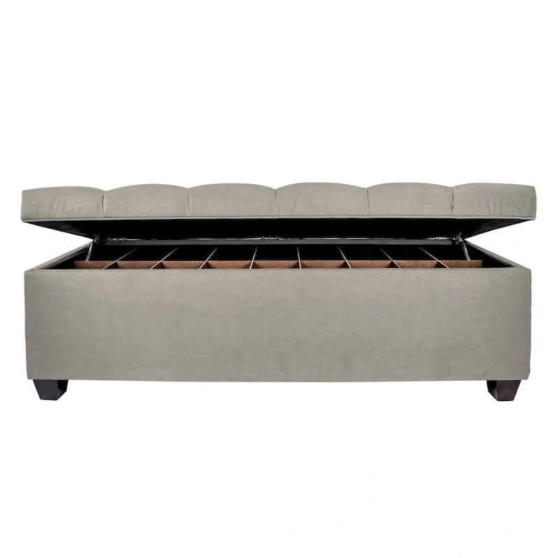 MJL Furniture-Sole Secret Obsession Diamond-tufted Shoe Storage Bench