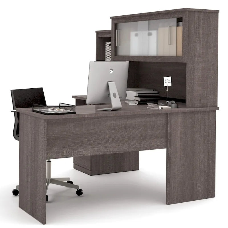 Bestar Dayton Melamine Reversible L-shaped Desk