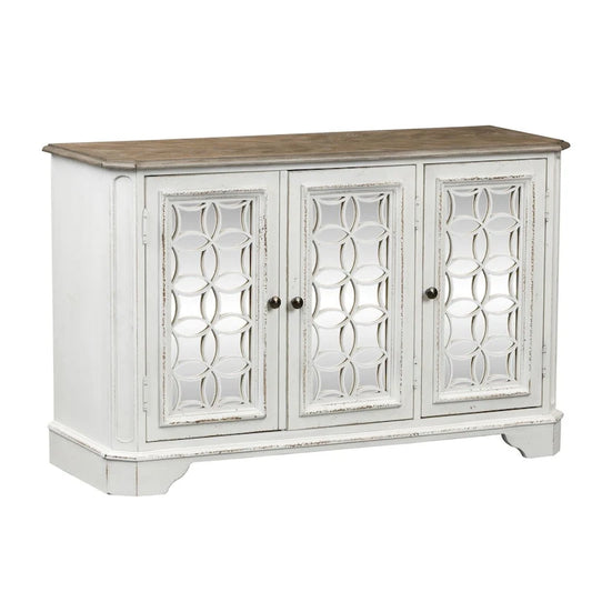 Magnolia Manor Antique White Mirrored Hall Console