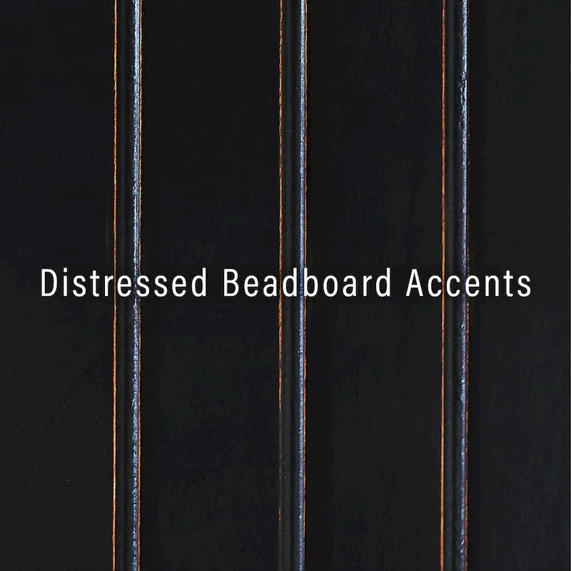 Crosley Seaside Kitchen Pantry in Distressed Black Finish