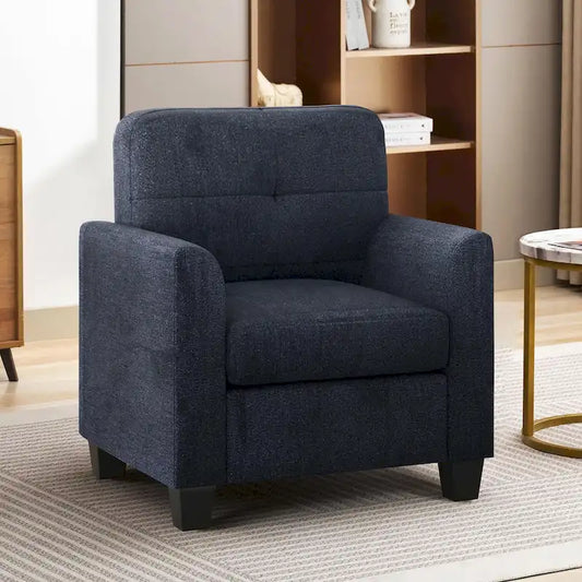 Mid-Century Upholstered Accent Chair Single Sofa with Armrest - 32.5Lx28.9Wx36.2H
