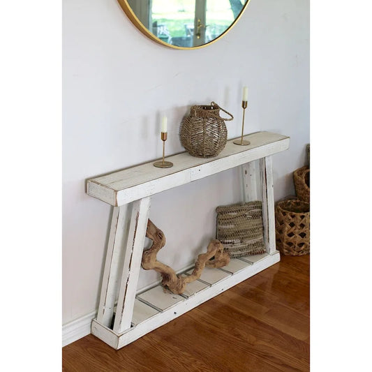 White 46x7x28 Single Top A-Frame Console