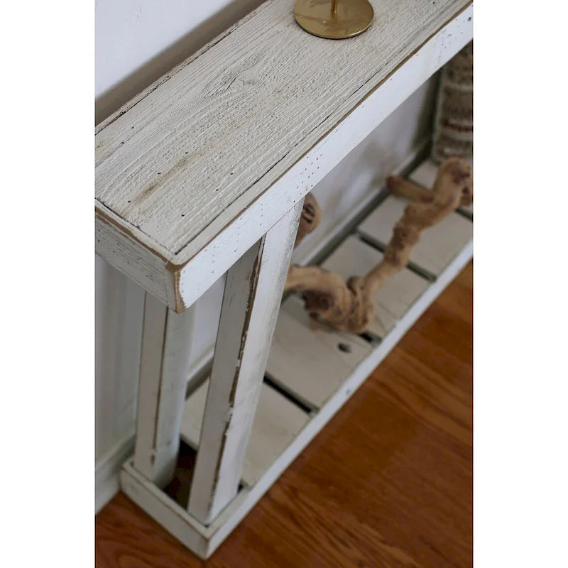 White 46x7x28 Single Top A-Frame Console