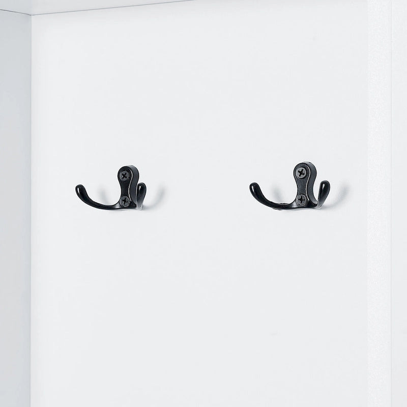 Freestanding Storage Cabinet with Hook and Adjustable Shelf