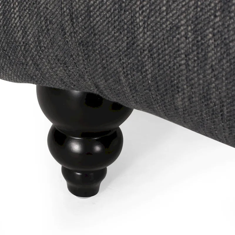 64.25 Button Tufted Chaise Lounge Chair with Birch Legs