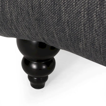 64.25 Button Tufted Chaise Lounge Chair with Birch Legs