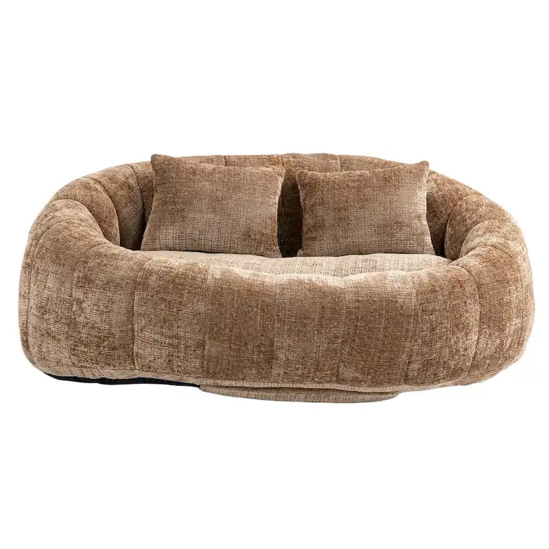 Coffee Modern 59 Chenille Loveseat Chaise Lounge Chair