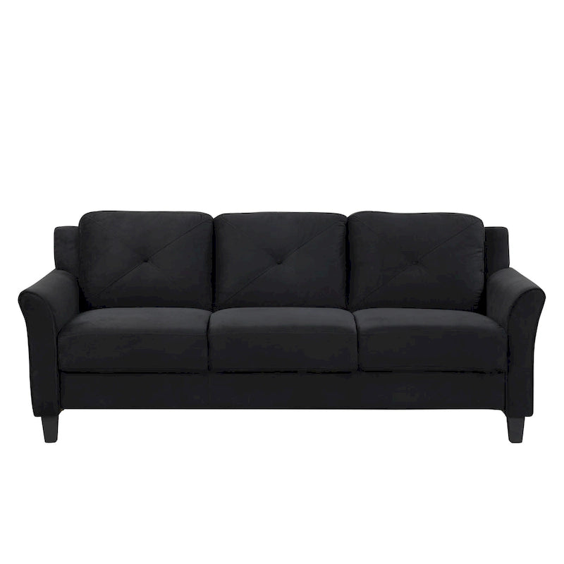 74.9 Polyester 3-Seater Sofa with Wood Frame, High Elastic Sponge Cushion