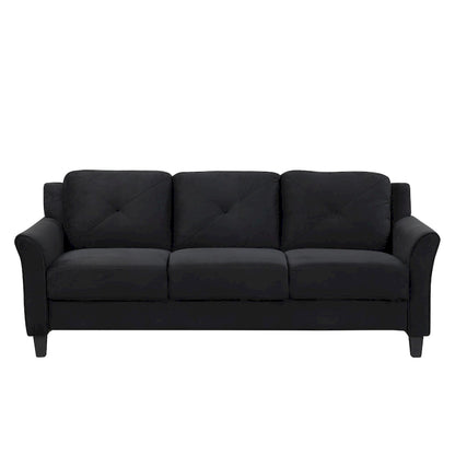 74.9 Polyester 3-Seater Sofa with Wood Frame, High Elastic Sponge Cushion