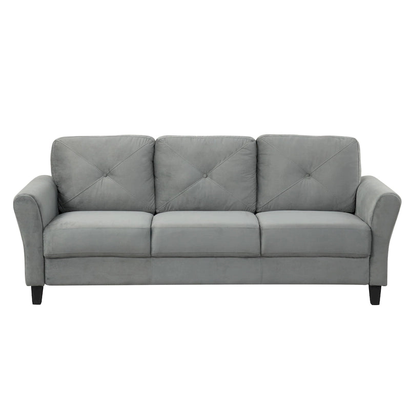 74.9 Polyester 3-Seater Sofa with Wood Frame, High Elastic Sponge Cushion