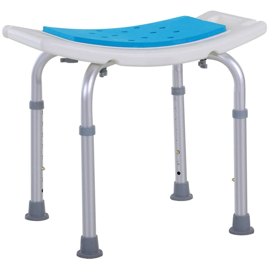 6-Level Adjustable Curved Bath Stool Spa Shower Chair Non-Slip Design for the Elderly, Injured, & Pregnant Women
