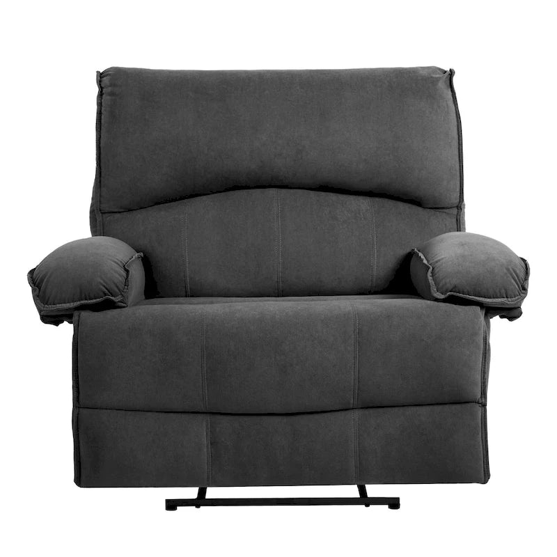 Oversized Velvet Recliner with Massage, Heating, Lumbar Pillow