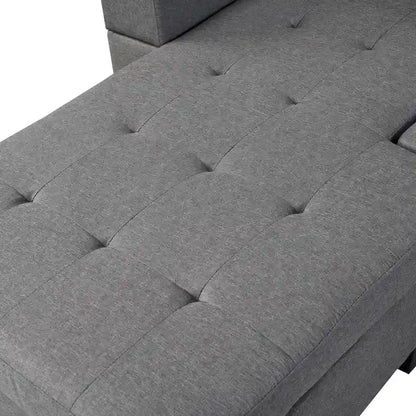 Modern Sectional Sofa Set with Cup Holders and Plush Cushions