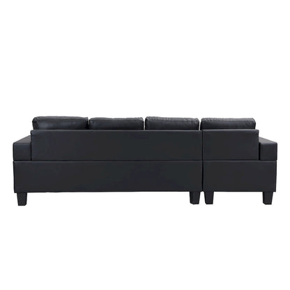 Modern Sectional Sofa Set with Cup Holders and Plush Cushions