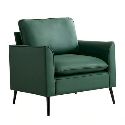 Green Modern 25.99 Upholstered Accent Chair with Soft Cushions and Pillows