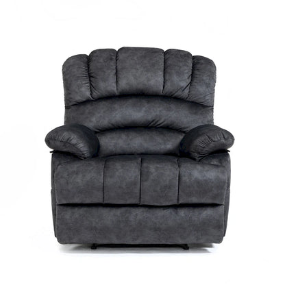 Large Manual Recliner Chair in Fabric for Living Room