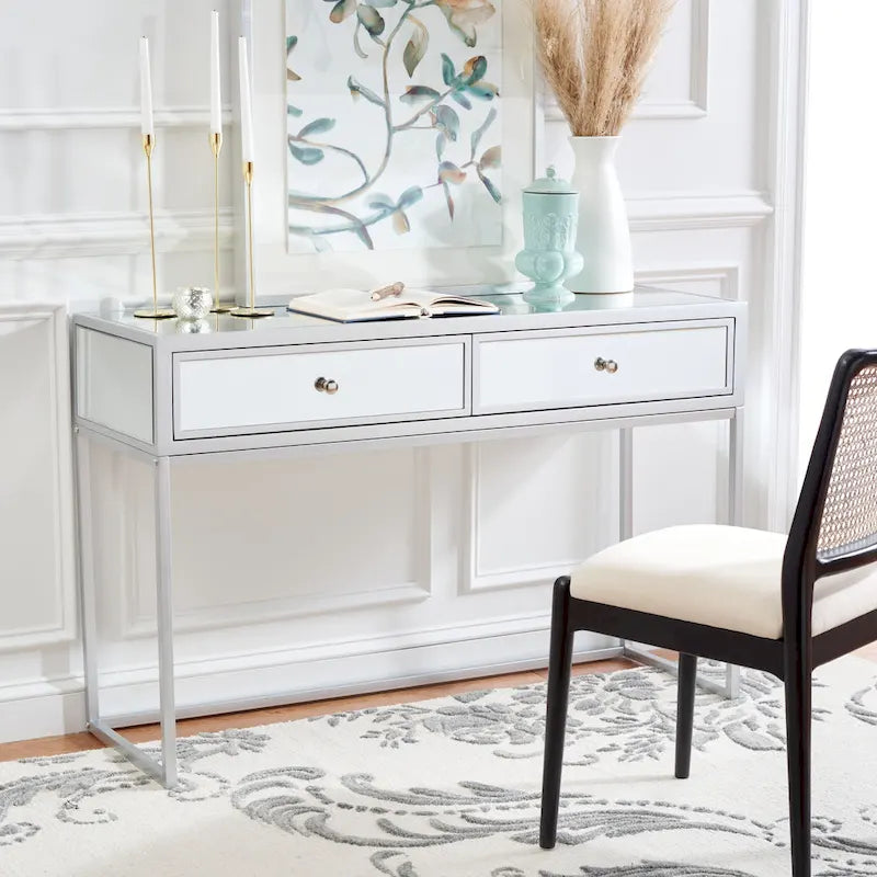 SAFAVIEH Ethyle 2-Drawer Mirrored Desk