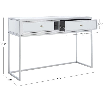 SAFAVIEH Ethyle 2-Drawer Mirrored Desk