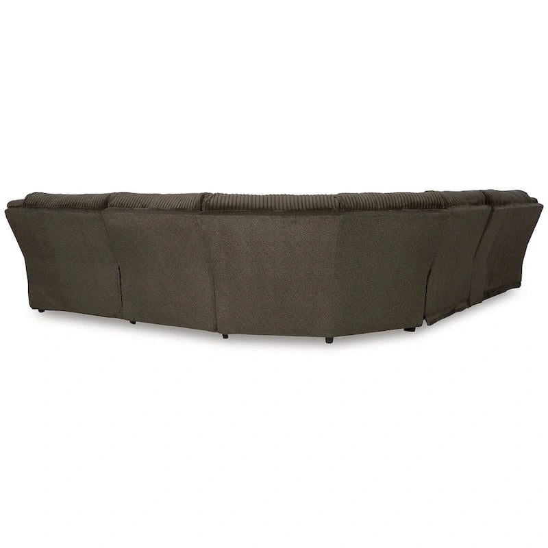 Signature Design by Ashley Top Tier Brown 6-Piece Reclining Sectional with Chaise - 147W x 134D x 41H