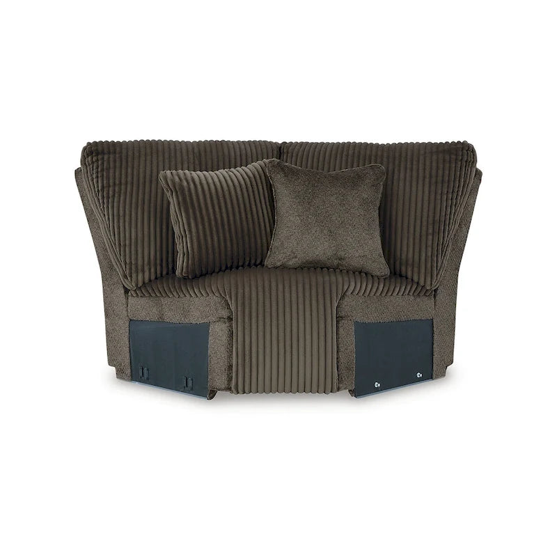 Signature Design by Ashley Top Tier Brown 6-Piece Reclining Sectional with Chaise - 147W x 134D x 41H