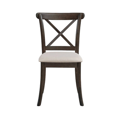 Wooden X Back Dining Chairs Set of 2