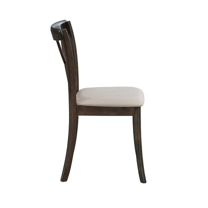 Wooden X Back Dining Chairs Set of 2