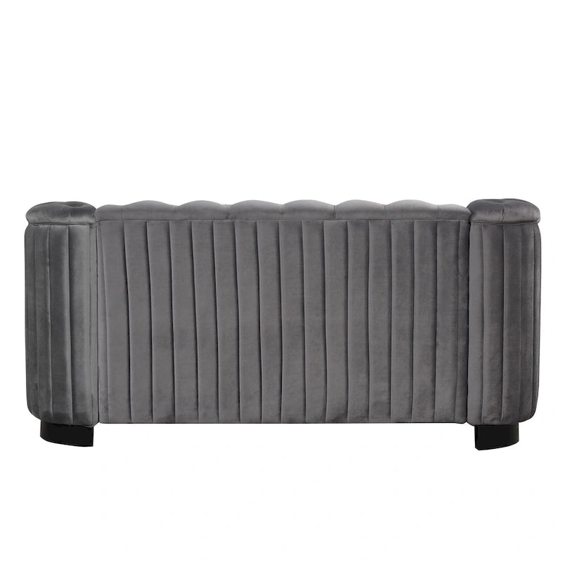 64.3 Velvet Upholstered Loveseat Sofa,Modern Loveseat Sofa with Thick Removable Seat Cushion,2-Person Loveseat Sofa Couch