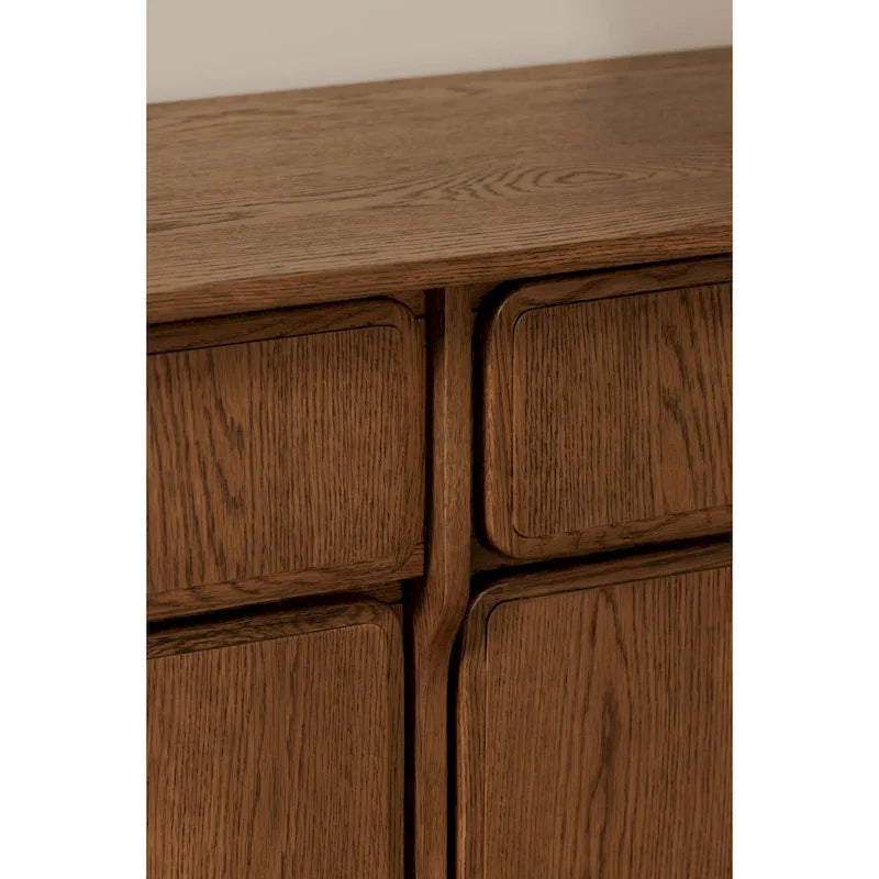 NADAAL STUDIOS Bastian, Sideboard With drawers, Warm Brown - 78.5W x19.76D x32H