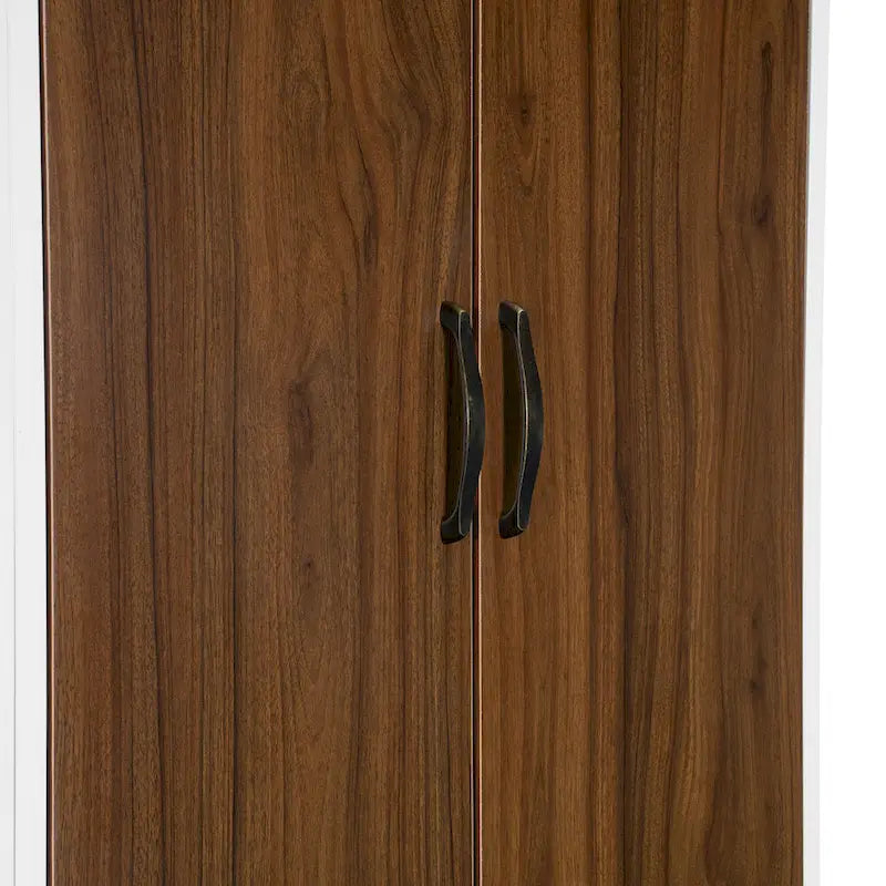 Murphy Bed Wall Bed with Wardrobe, Drawers, LED Light and Desk