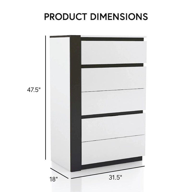 Furniture of America Conjira Modern 3-Piece White Wood Platform Bedroom Set