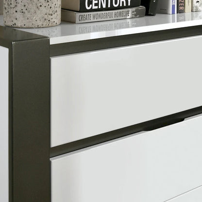 Furniture of America Conjira Modern 3-Piece White Wood Platform Bedroom Set