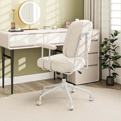 Costway Home Office Chair Leathaire Upholstered Task Chair with - See Details