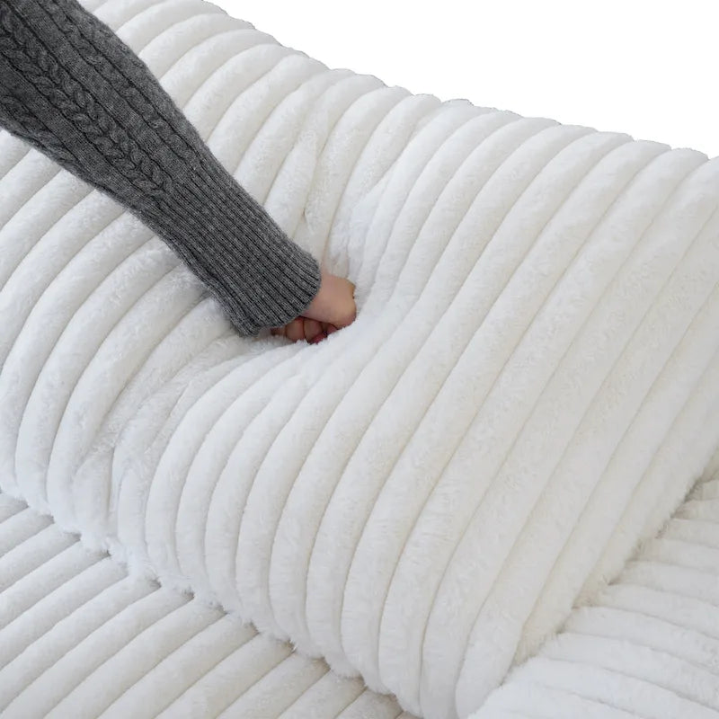 Modular Sectional Couch, Convertible V Shaped Sofa for Living Room, 5 Seat Comfy Modular Sofa With Chaise Ottoman