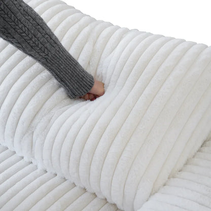 Modular Sectional Couch, Convertible V Shaped Sofa for Living Room, 5 Seat Comfy Modular Sofa With Chaise Ottoman