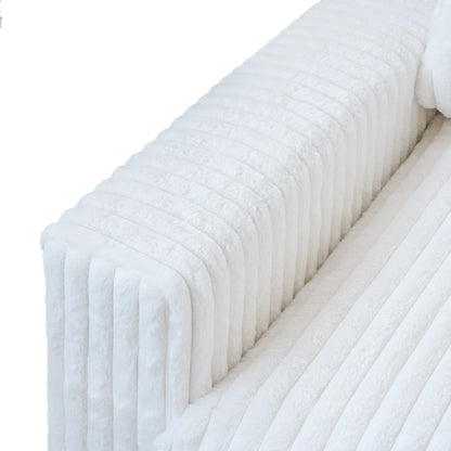 Modular Sectional Couch, Convertible V Shaped Sofa for Living Room, 5 Seat Comfy Modular Sofa With Chaise Ottoman