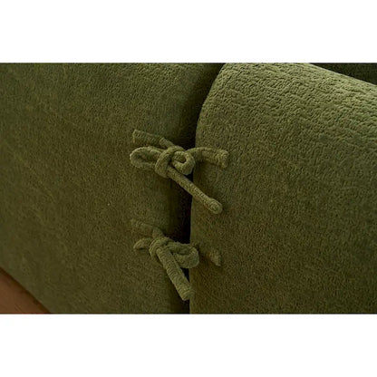 98.4 Chenille L-Shaped 3-Seater Sofa with Chaise Lounge and 4 Pillows