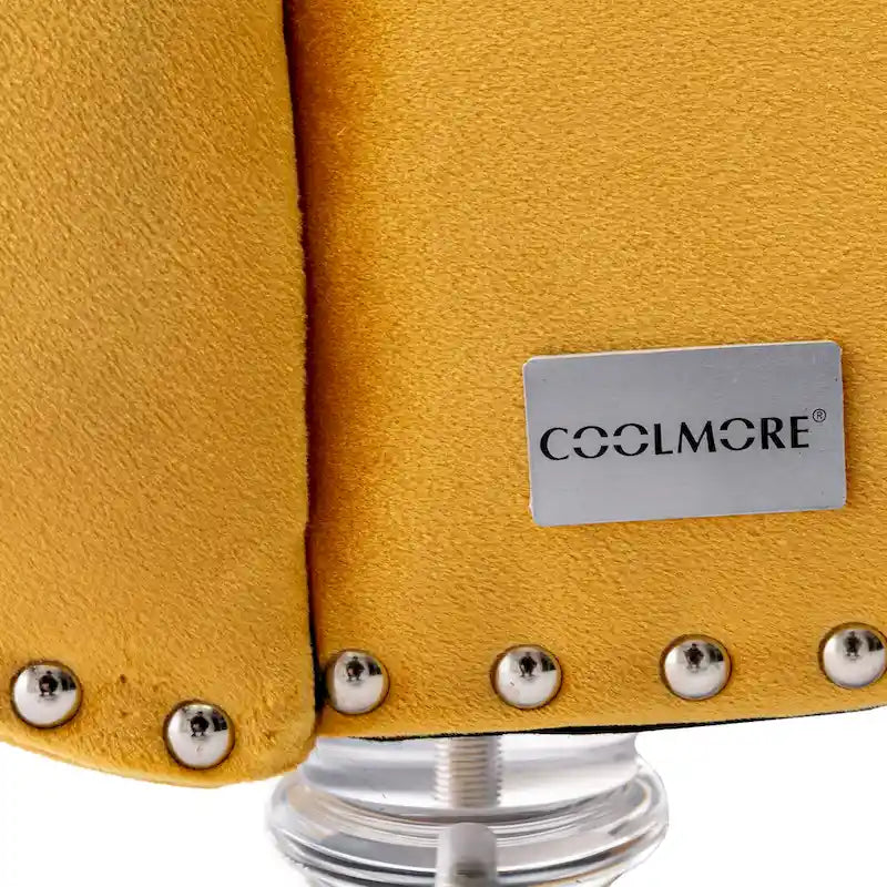 Velvet Tufted Chaise Lounge Chair Ergonomic S Shape Recliner with Pillow, Nailhead Trim and Acrylic Legs for Indoor Use