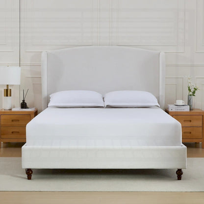 Minimalist Wingback Upholstered King Bed for Dreamy Sleep and Stylish Bedroom