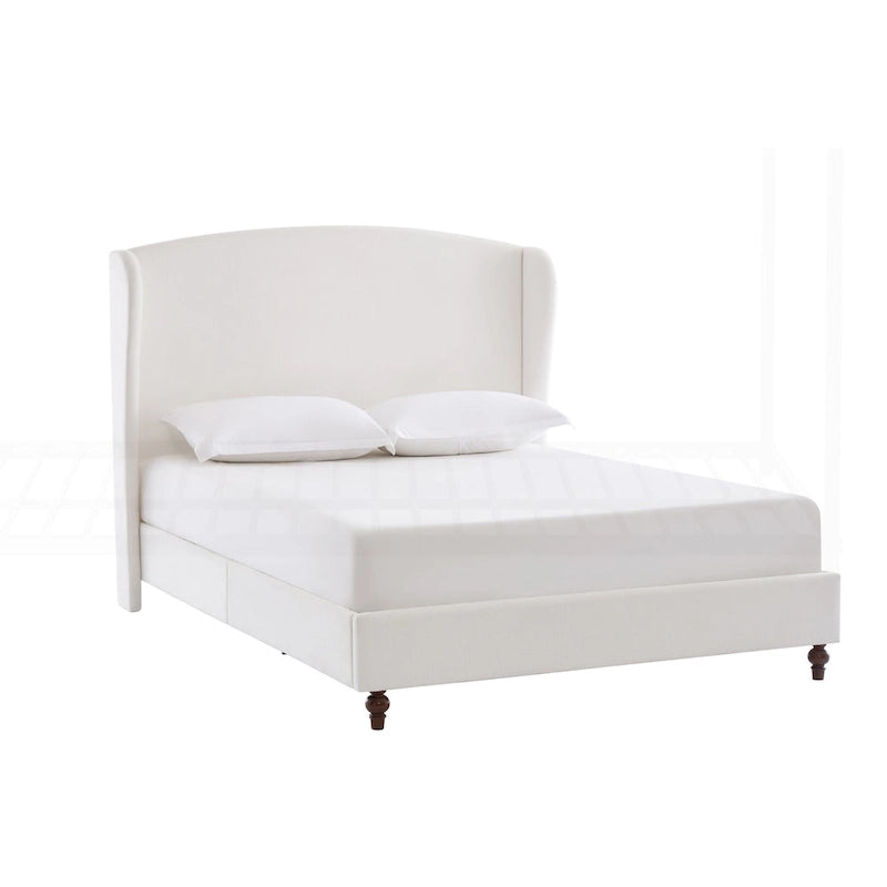 Minimalist Wingback Upholstered King Bed for Dreamy Sleep and Stylish Bedroom