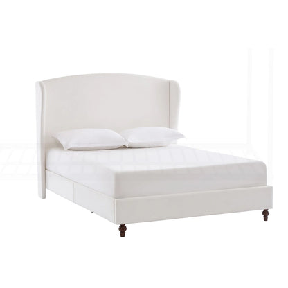 Minimalist Wingback Upholstered King Bed for Dreamy Sleep and Stylish Bedroom