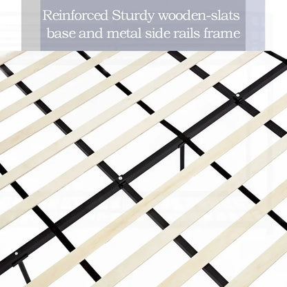 Minimalist Wingback Upholstered King Bed for Dreamy Sleep and Stylish Bedroom