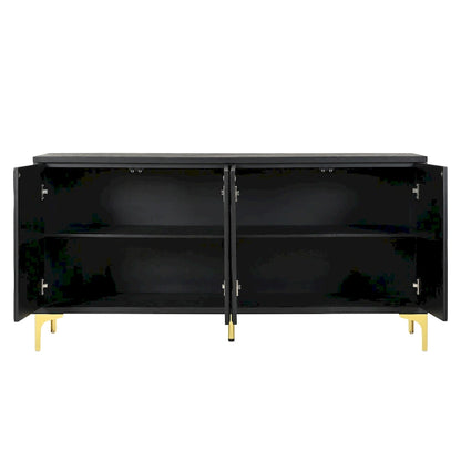 60 Press-to-Open Design Sideboard Buffet Cabinet with 4 Doors