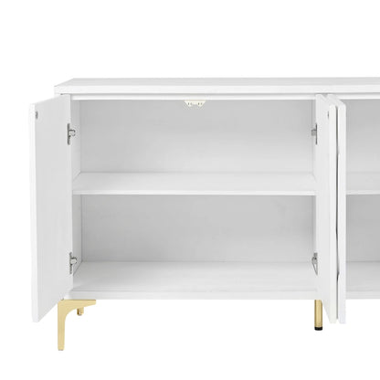 60 Press-to-Open Design Sideboard Buffet Cabinet with 4 Doors