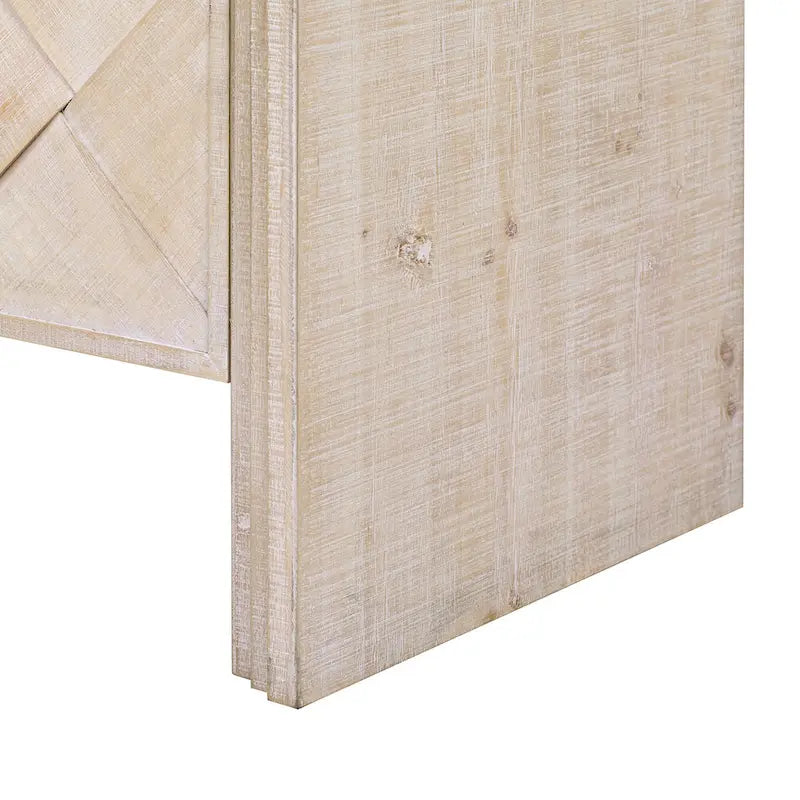 Curved Entrance Cabinet Sideboard Buffet Storage Cabinet / 4 Doors Accent Cabinet for Hallways Living Rooms