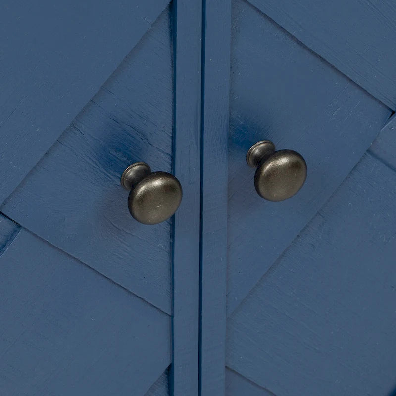 Curved Entrance Cabinet Sideboard Buffet Storage Cabinet / 4 Doors Accent Cabinet for Hallways Living Rooms